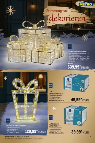 Vorschau des METRO Prospekts - Günstige Weihnachtsdeko für ein stimmungsvolles Fest, Seite 49