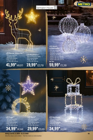 Vorschau des METRO Prospekts - Günstige Weihnachtsdeko für ein stimmungsvolles Fest, Seite 51