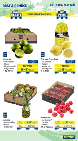 Vorschau des METRO Prospekts - Obst & Gemüse, Seite 8