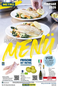 METRO Prospekt - Monats-Menü Februar 2026