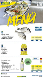 METRO Prospekt - Monats-Menü April 2026
