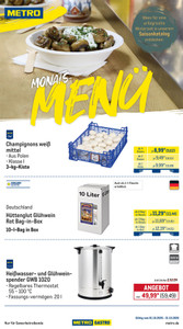 METRO Prospekt - Monats-Menü Oktober 2026 - Seite 1