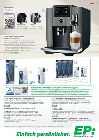 Vorschau des ElectronicPartner Prospekts - Kaffeemaschine, Seite 7