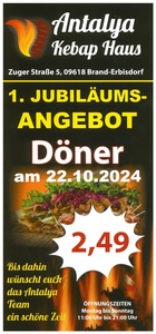 Antalya Kebab Haus Prospekt - 1. Jubiläumsangeot