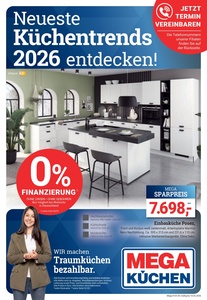 Mega Möbel SB Prospekt - neue Küchentrends 2026