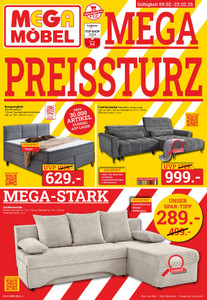 Mega Möbel SB Prospekt - MEGA Preissturz