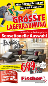 Polstermöbel Fischer Prospekt - Lagerräumung