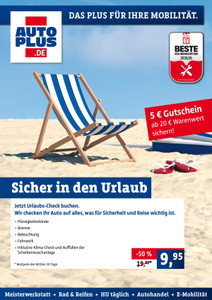 Autoplus Prospekt - Sicher in den Urlaub
