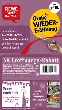 REWE Prospekt - Angebote ab 27.10. - Seite 1