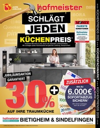 hofmeister Prospekt - 30% auf ihre Traumküche