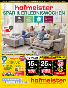 hofmeister Prospekt - Spar und Erlebniswochen