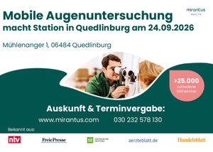 Miranthus Health Prospekt - mobile Augenuntersuchung in Quedlinburg