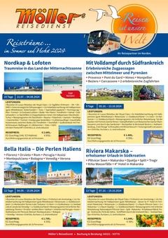 Möller´s Reisedienst Prospekt - Reiseträume Sommer und Herbst