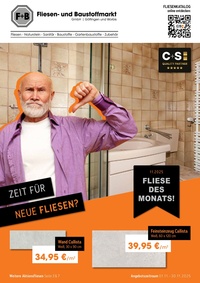 F+B Fliesen- und Baustoffmarkt Prospekt - Angebote ab 01.11.