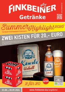 Finkbeiner Prospekt - 2026/32 | Finkbeiner Getränke August
