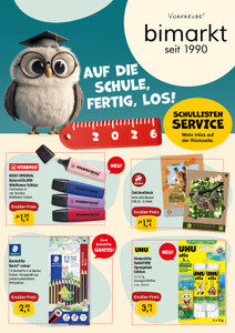 bimarkt Prospekt - Auf die Schule, fertig los!