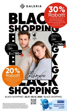 GALERIA Karstadt Kaufhof Prospekt - Black Shopping - Seite 1