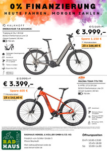 Radhaus Hensel & Koller Prospekt - 0% Finanzierung