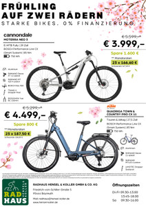 Radhaus Hensel & Koller Prospekt - Frühling auf zwei Rädern