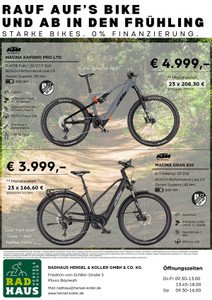 Radhaus Hensel & Koller Prospekt - Rauf auf's Bike