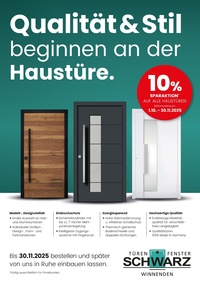 Schwarz Prospekt - Qualität & Stil beginnen an der Haustüre.