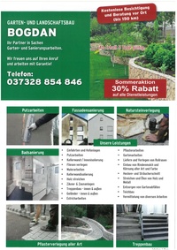 Garten- & Landschaftsbau Prospekt - Landschaftsbau Großschirma