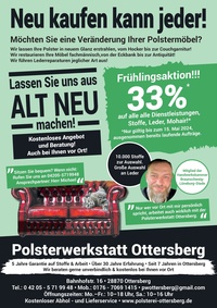Polsterwerkstatt Ottersberg Prospekt - Angebote ab 03.05.