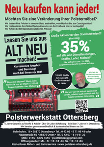 Polsterwerkstatt Ottersberg Prospekt - Angebote ab 31.05.