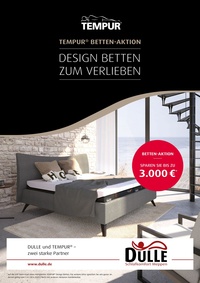 Dulle Komfortbetten Prospekt - Tempur Betten-Aktion