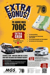 MGS Motor Gruppe Sticht Prospekt - Extra Bonus!