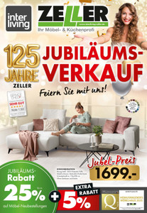 Wohnkauf Zeller Prospekt - 125 Jahre Zeller - Jubiläumsverkauf