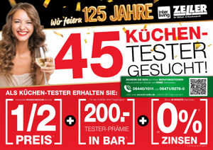 Wohnkauf Zeller Prospekt - 45 Küchen-Tester gesucht
