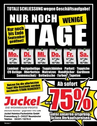 Juckel Prospekt - TOTALE SCHLIESSUNG wegen Geschäftsaufgabe!