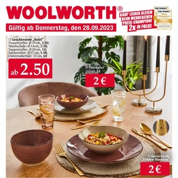Woolworth Prospekt - Angebote ab 28.09. Titel: Cover Geschirr
