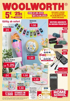 Woolworth Prospekt - Angebote ab 18.08 Schule V6