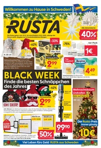 Rusta Prospekt - Black Week. Finde die besten Schnäppchen des Jahres