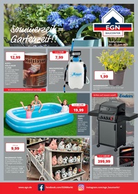 EGN Bauzentrum Werdau Prospekt - Sommerzeit = Gartenzeit!!