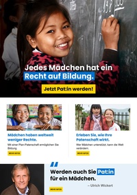 Plan International Prospekt - Motiv A = Recht auf Bildung