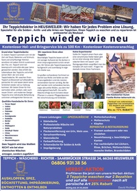 Teppichwäscherei Prospekt - Teppich wieder wie neu