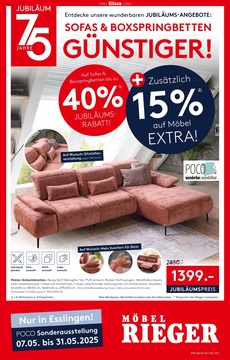 Möbel Rieger Prospekt - Angebote ab 08.05.