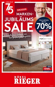 Möbel Rieger Prospekt - Marken-Jubiläums-Sale