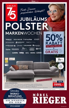 Möbel Rieger Prospekt - Angebote ab 21.10. - Seite 1