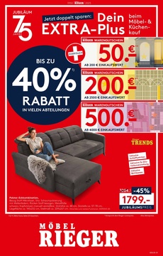 Möbel Rieger Prospekt - Angebote ab 10.12. - Seite 1