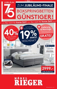 Möbel Rieger Prospekt - Zum Jubiläumfinale