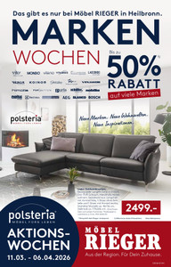 Möbel Rieger Prospekt - Markenwochen
