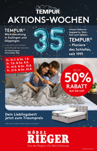 Möbel Rieger Prospekt - TEMPUR 31/26