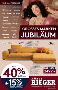 Möbel Rieger Prospekt - Rieger Marken Jubiläum