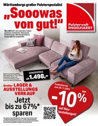 Polsterwelt Engelhardt Prospekt - Württembergs großer Polsterspezialist