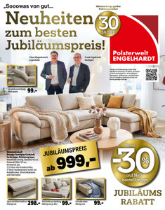 Polsterwelt Engelhardt Prospekt - Neuheiten um besten Jubiläumspreis