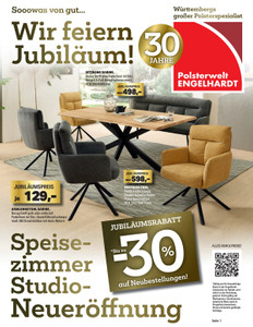 Polsterwelt Engelhardt Prospekt - Wir feiern Jubiläum